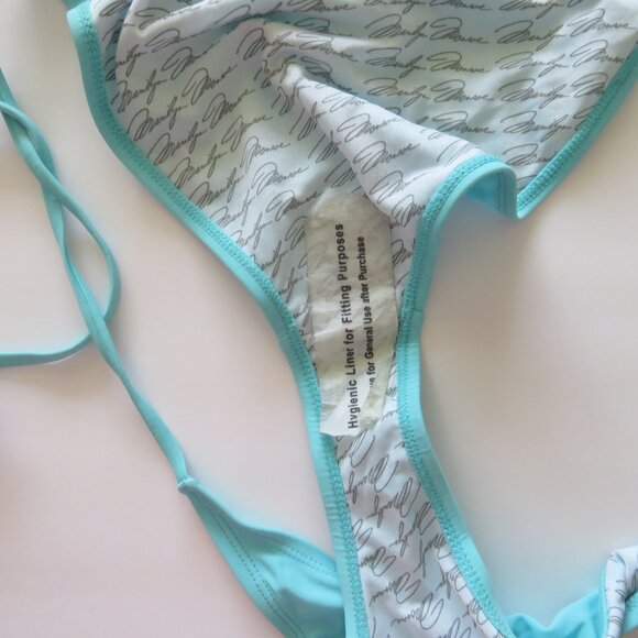 (#U-2) MARILYN MONROE Teal BOHO Swim BIKINI Bottom Size M - Picture 5 of 7